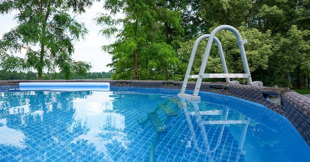 The pool is a popular spot for swimming and outdoor activities.