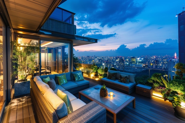 Pool and lounge chairs in an outdoor living area covered by a roof