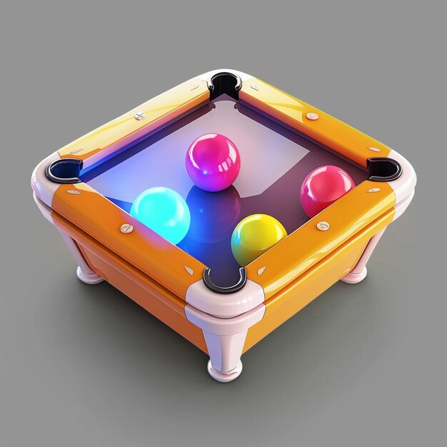 a pool table with a ball and a ball on it generative ai