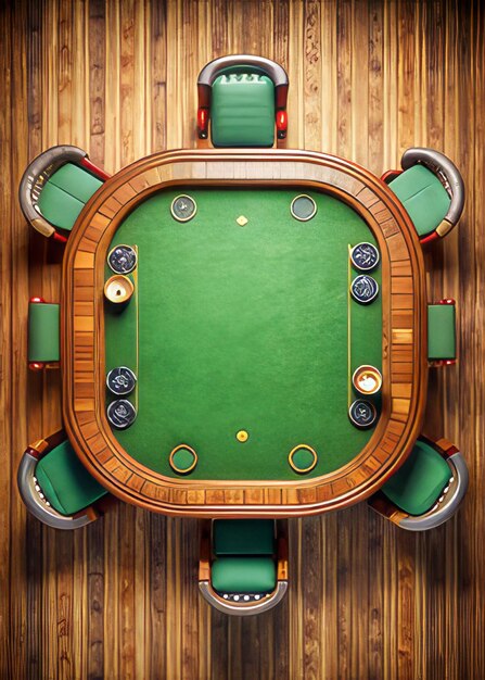 Photo a pool table with a green pool table and a green pool table