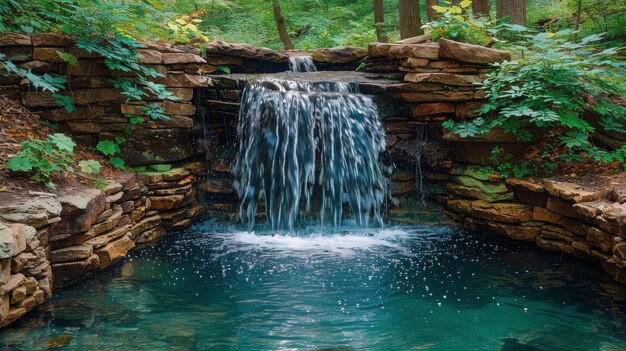 Pool With a Waterfall