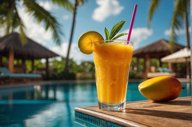 Poolside Paradise Mango Cocktail