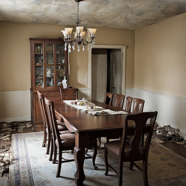 a poor dining room