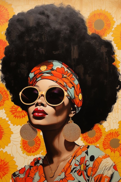 Pop art decoupage afropunk