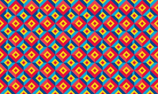 Pop Art Geometric Shapes Seamless Pattern for Wallpaper Background