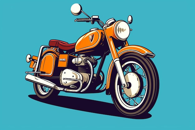 a pop art illustration of a vintage car or motorcycle AI generated