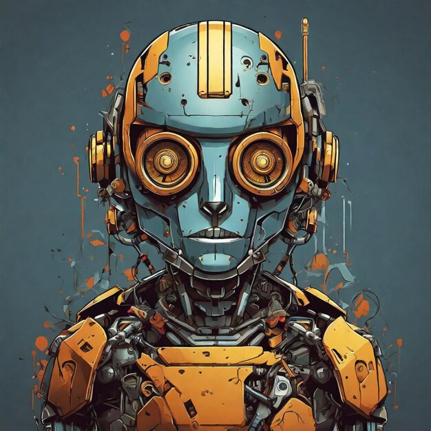 Pop culture illustration of robot