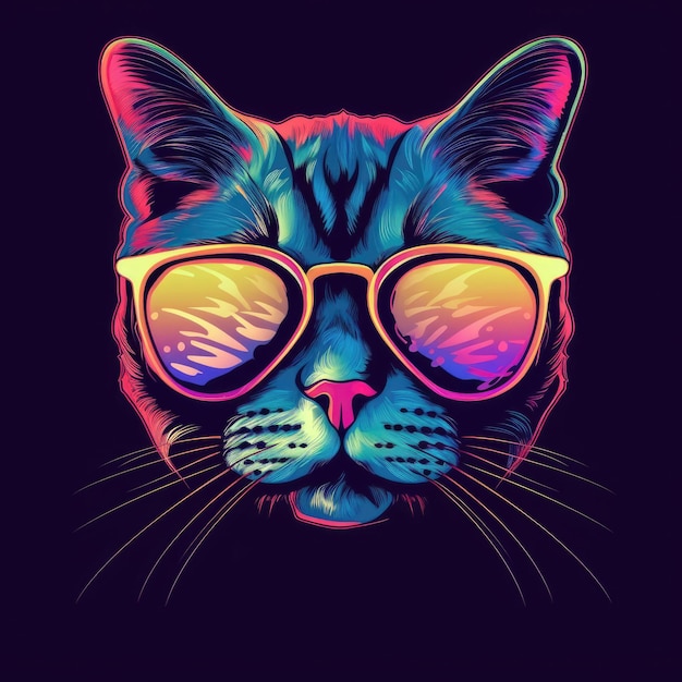 Popart cat poster