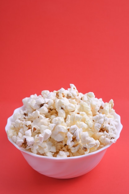 Popcorn in bowl. Close up.