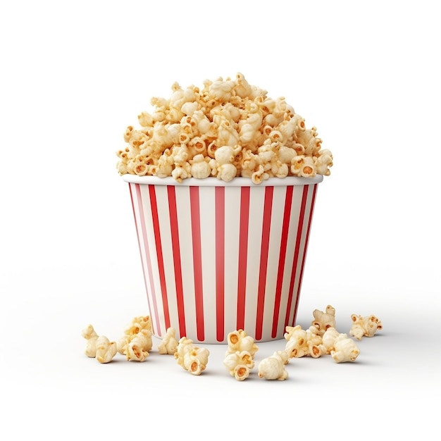 Popcorn bucket on transparent background AI