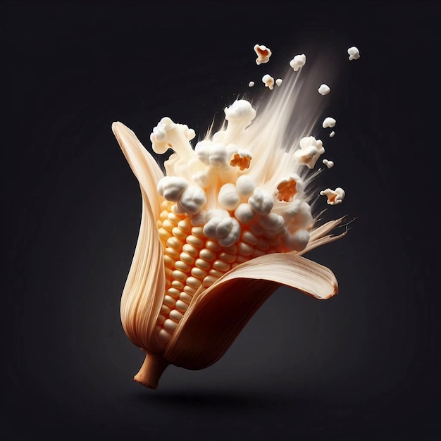 Popcorn bucket on white background Ai generative