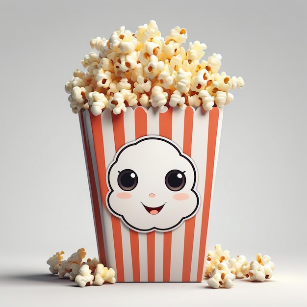 Popcorn Cartoon Ilustration Background