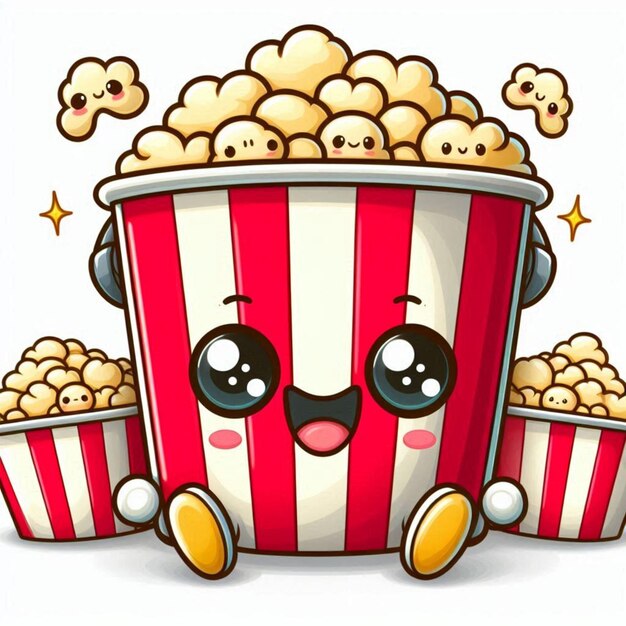 Photo popcorn cartoon