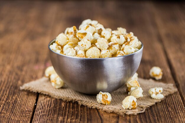 Popcorn closeup shot selective focus