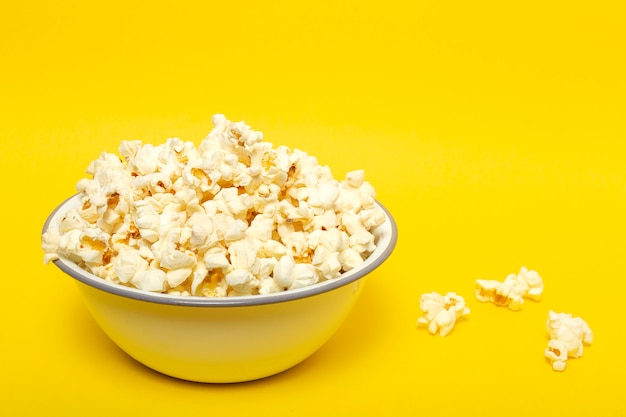 Popcorn on colored backgrounds