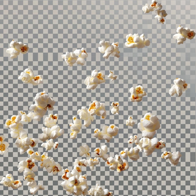 popcorn and a square of popcorn on a checkered background