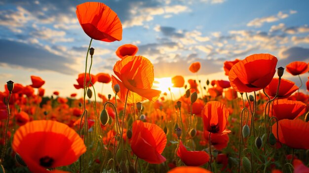 Poppies field wallpaper hd image