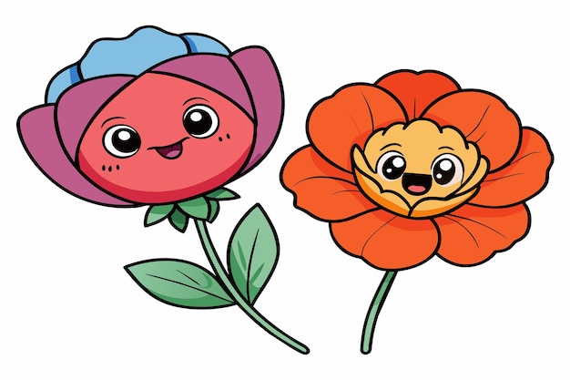 Poppy flower illustration