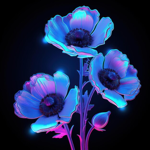 Photo poppy flower plant light