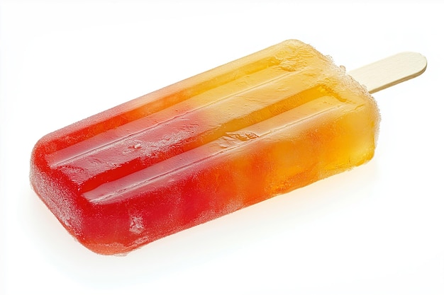 Photo popsicle in summer colors on a white background