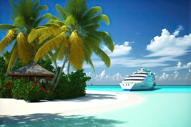 Popular resort for relaxation and recreation maldives tropical island