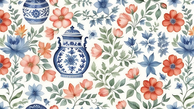 Porcelain Patterns WATERCOLOE ILLUSTRATION