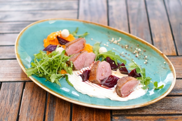 Pork dish on a restaurant table