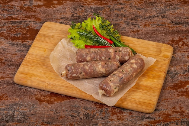 Pork sausages for grill