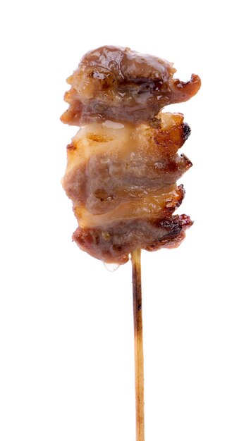 Pork shish kebab isolated