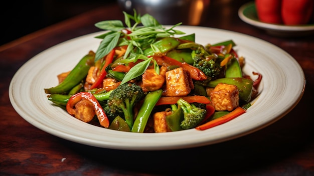 Pork stir fry with tofu