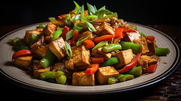 Pork stir fry with tofu