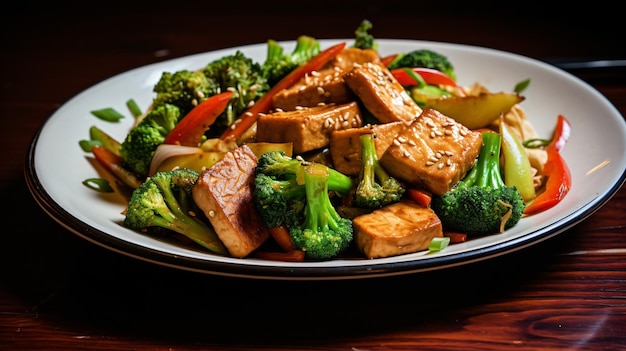 Pork stir fry with tofu