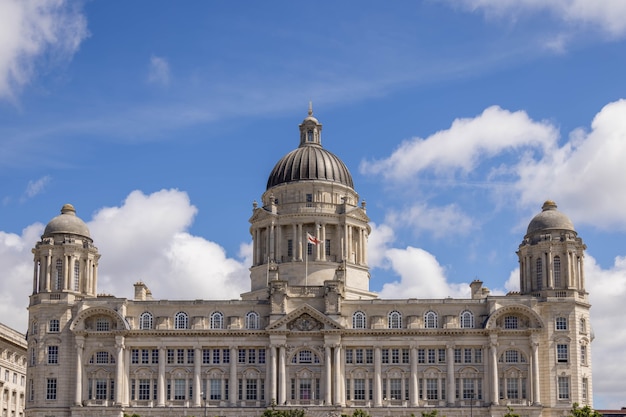 Port of Liverpool Building, Mann Island, Liverpool, England on July 14, 2021.