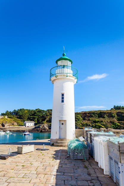 Port of Sauzon in France on the island Belle ile en Mer in the Morbihan