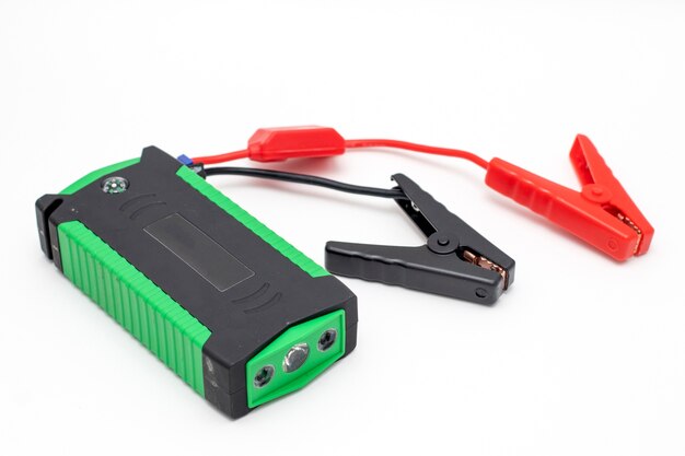 Photo portable car jump starter isolated emergency charger booster