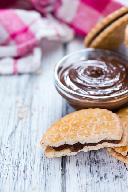 Portion of Chocolate Cream Cookies