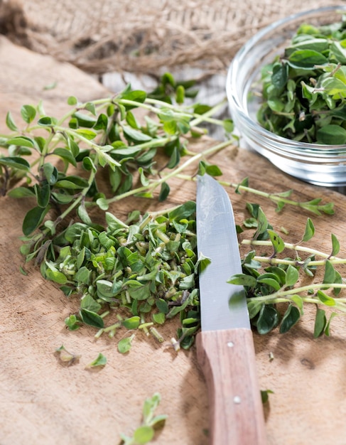 Portion of fresh Oregano