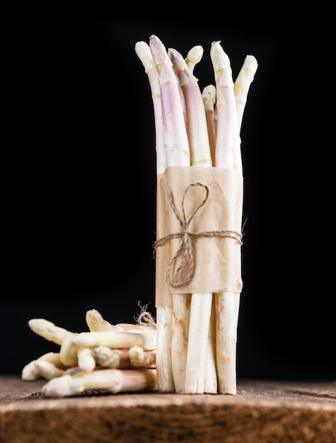 Portion of fresh white Asparagus