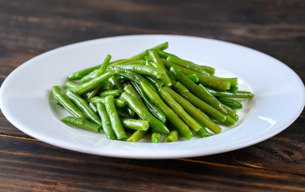 Portion of fried green beans