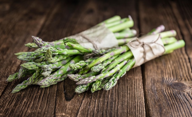 Portion of green Asparagus