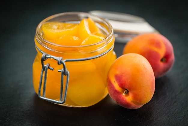 Portion of pickled Apricots