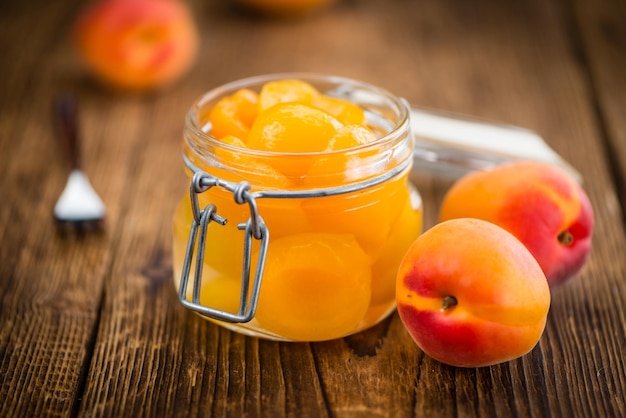 Portion of pickled Apricots