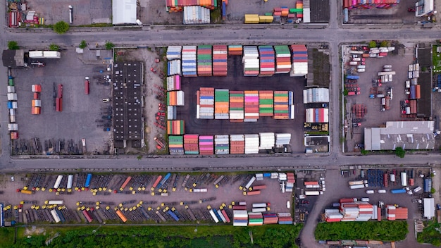 Porto Alemoa in Santos Brazil Maritime Industrial area Containers Oil and Gas Tank and trucks