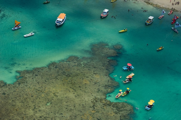 Porto de Galinhas Beach Ipojuca near Recife Pernambuco Brazil Aerial view