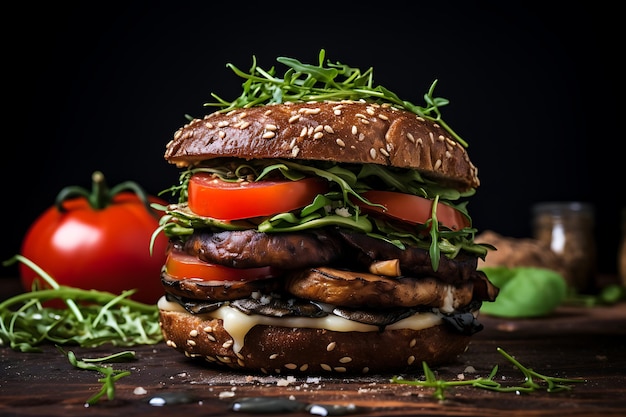 Portobello mushroom burgers vegan recipe food