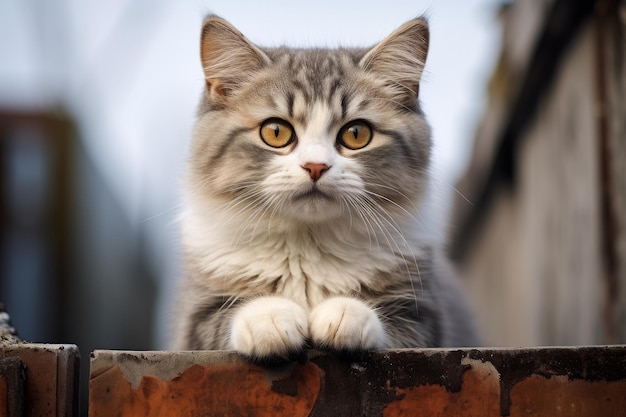 Portrait of adorable cat