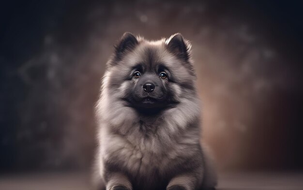 Photo portrait of an adorbale baby dog background