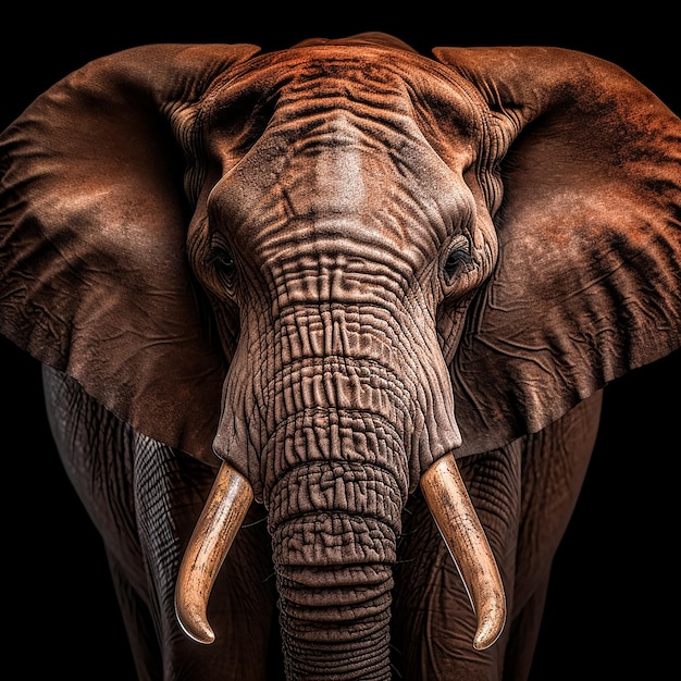 Portrait of an african elephant