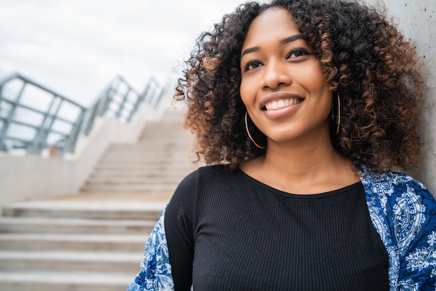 Portrait of afro american woman.