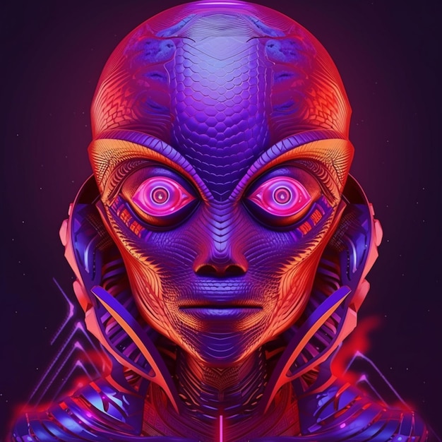 portrait of alien illustration design